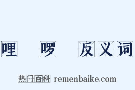 哩嗹啰嗹反义词是什么意思的图片